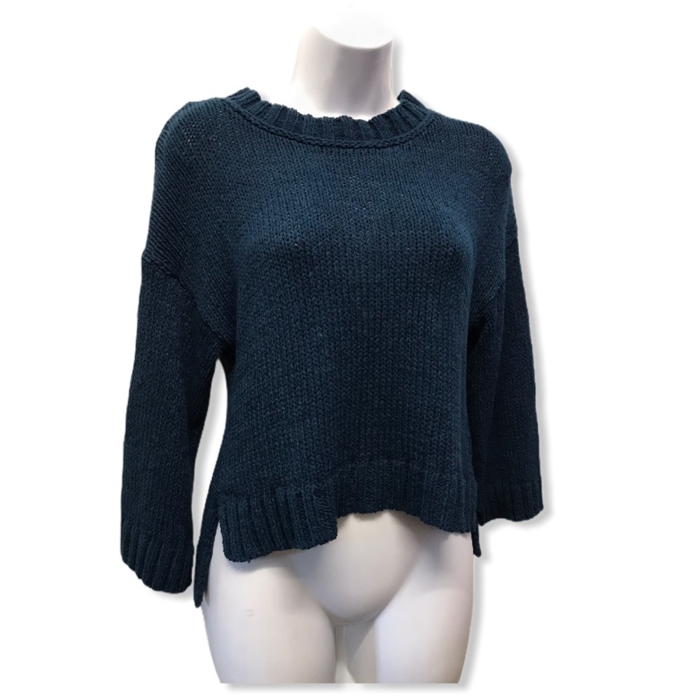 UGG | Blue Thick Knit Sweater Retro Cut Neck •